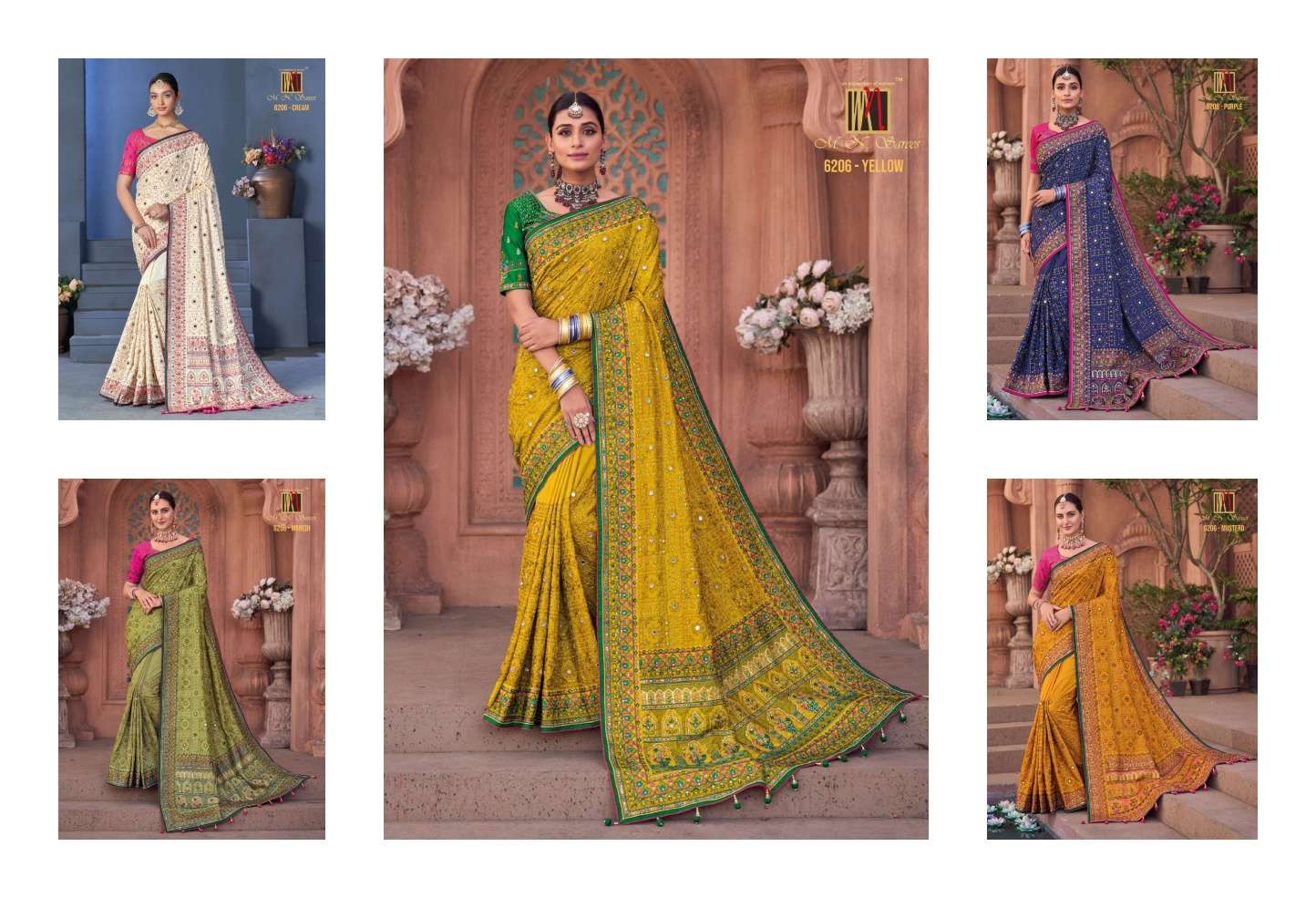 Kachchi-Work-6206-Colours-M-N-Sarees-Asliwholesale-Catalogue