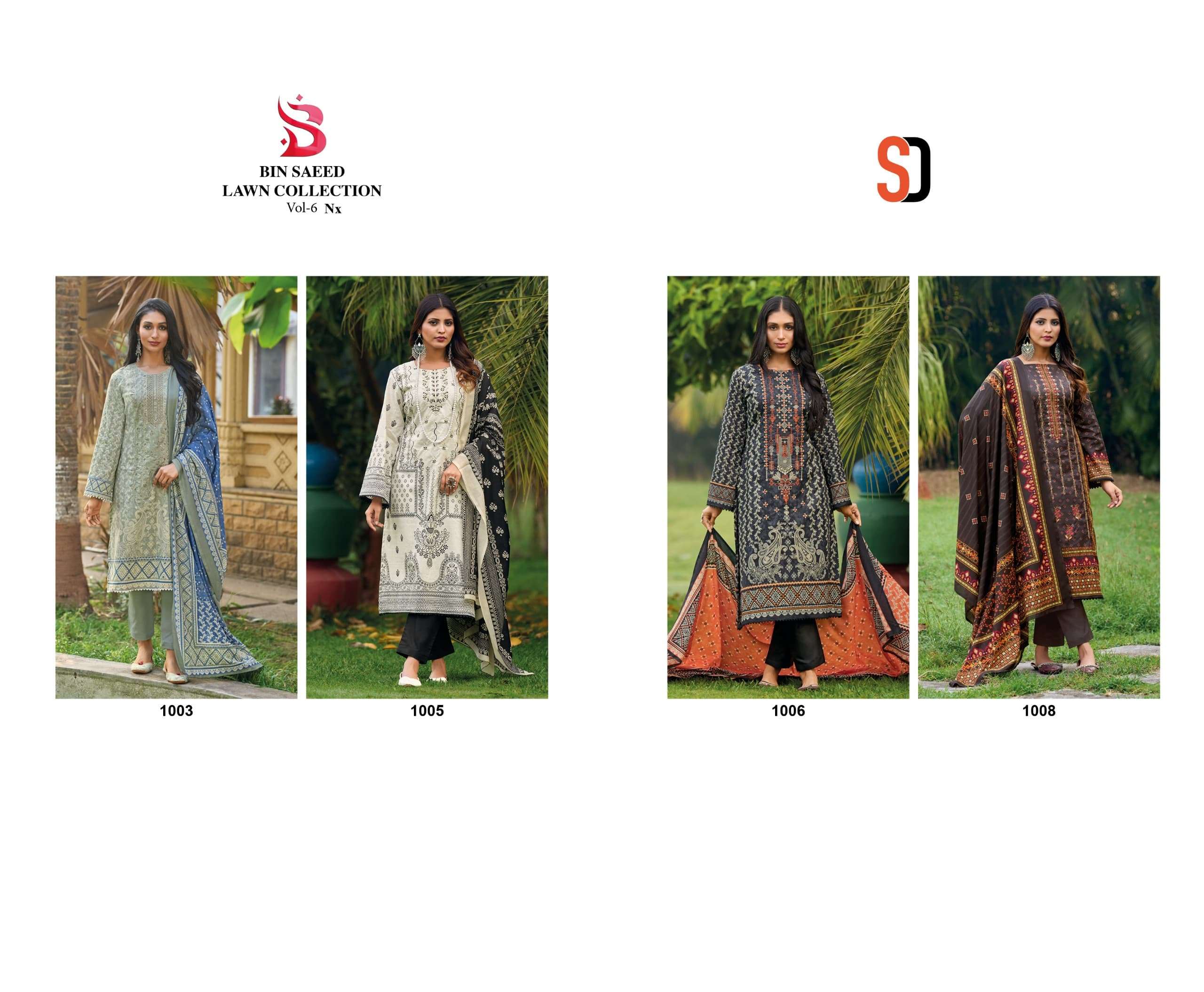 Bin-Saeed-Lawn-Col-Vol-6-NX-Shraddha-Designer-Asliwholesale-Catalogue