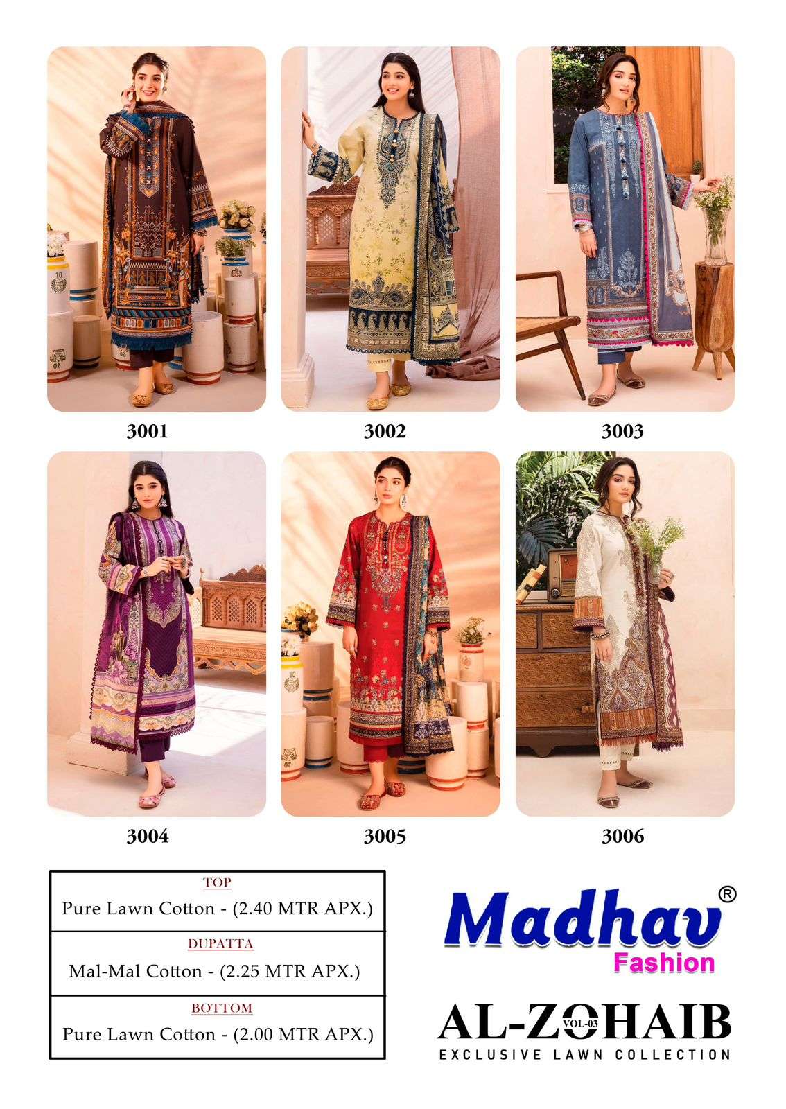 Al-Zohaib-Vol-03-Madhav-Fashion-Asliwholesale-Catalogue