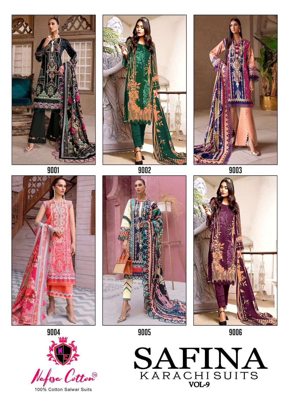 Safina-Karachi-Suits-Vol-09-Nafisa-Cotton-Asliwholesale-Catalogue