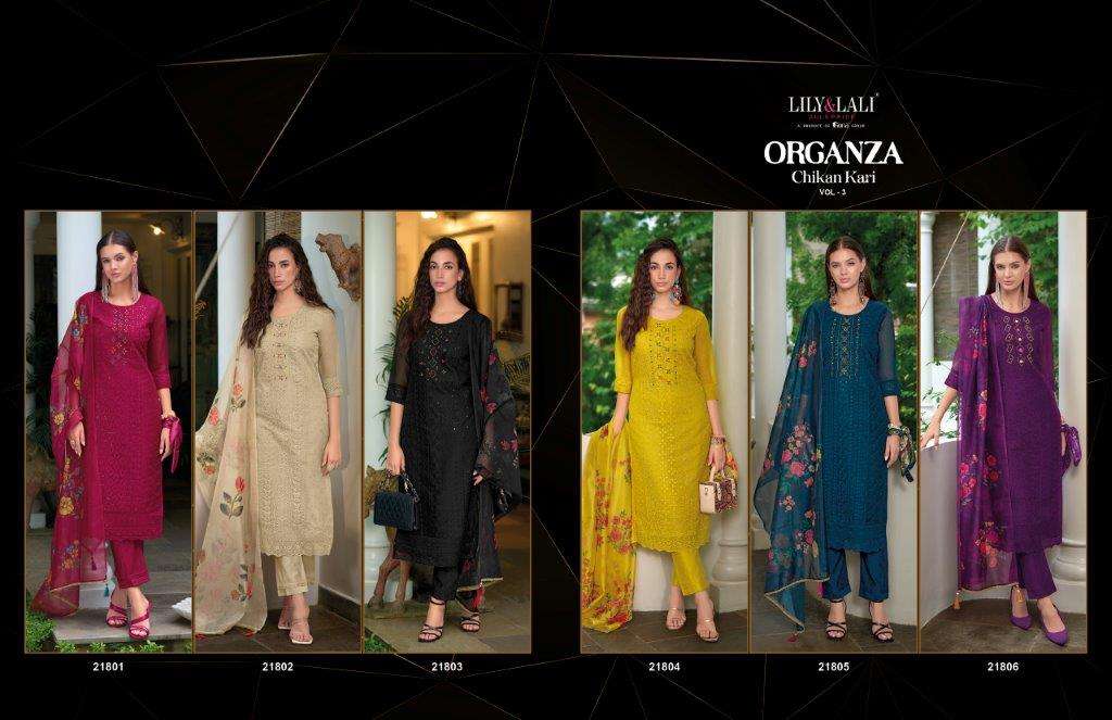 Chickan-kari-Organza-Vol-03-Lily-And-Lali-Asliwholesale-z-Catalogue