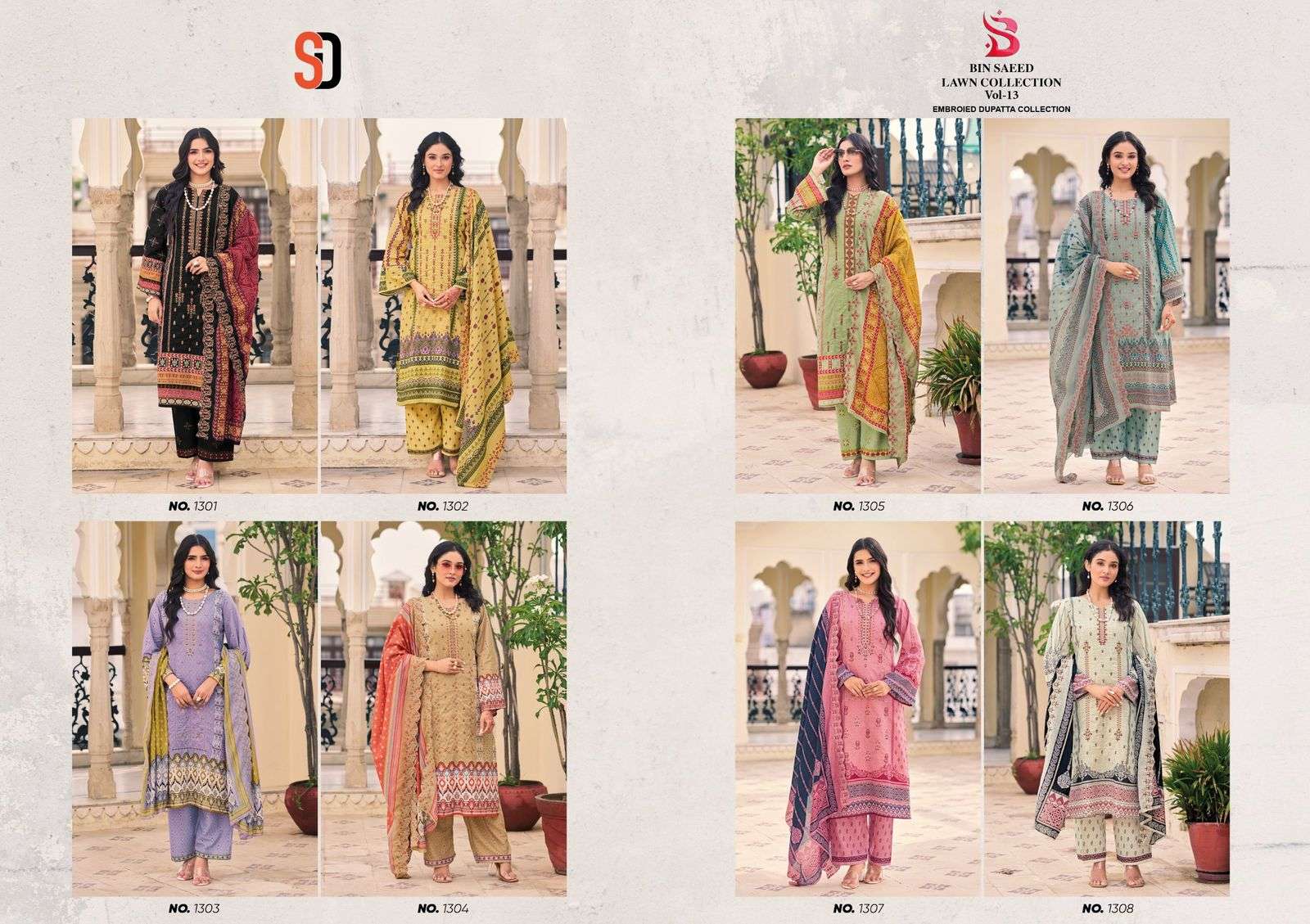 Bin-Saeed-Lawn-Col-Vol-13-Shraddha-Designer-Asliwholesale-z-Catalogue