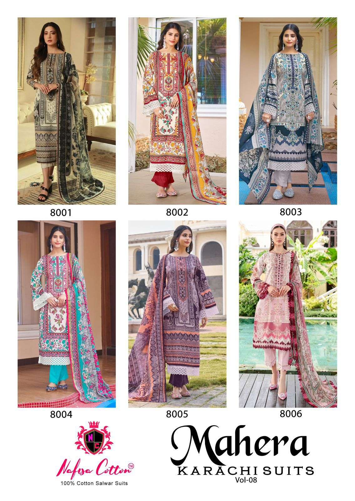 Mahera-Karachi-Suits-Vol-08-Nafisa-Cotton-Asliwholesale-Catalogue
