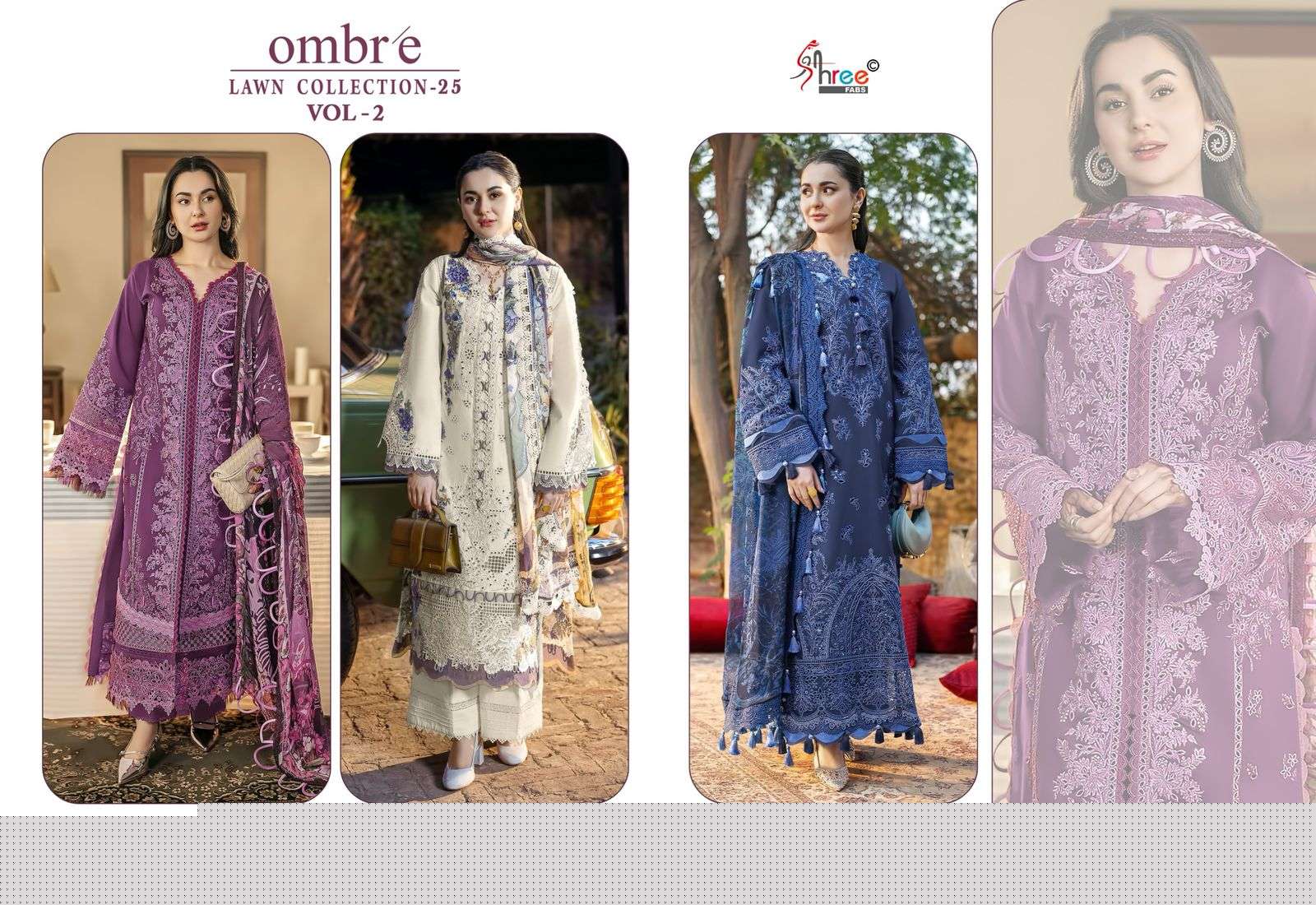 Ombre-Lawn-Col-25-Vol-2-shree-Fab-Asliwholesale-Catalogue