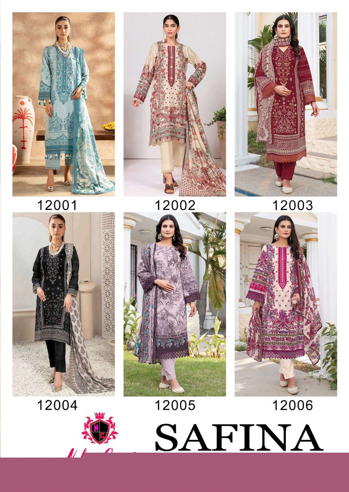 Safina-Karachi-Suits-Vol-12-Nafisa-Cotton-Asliwholesale-Catalogue