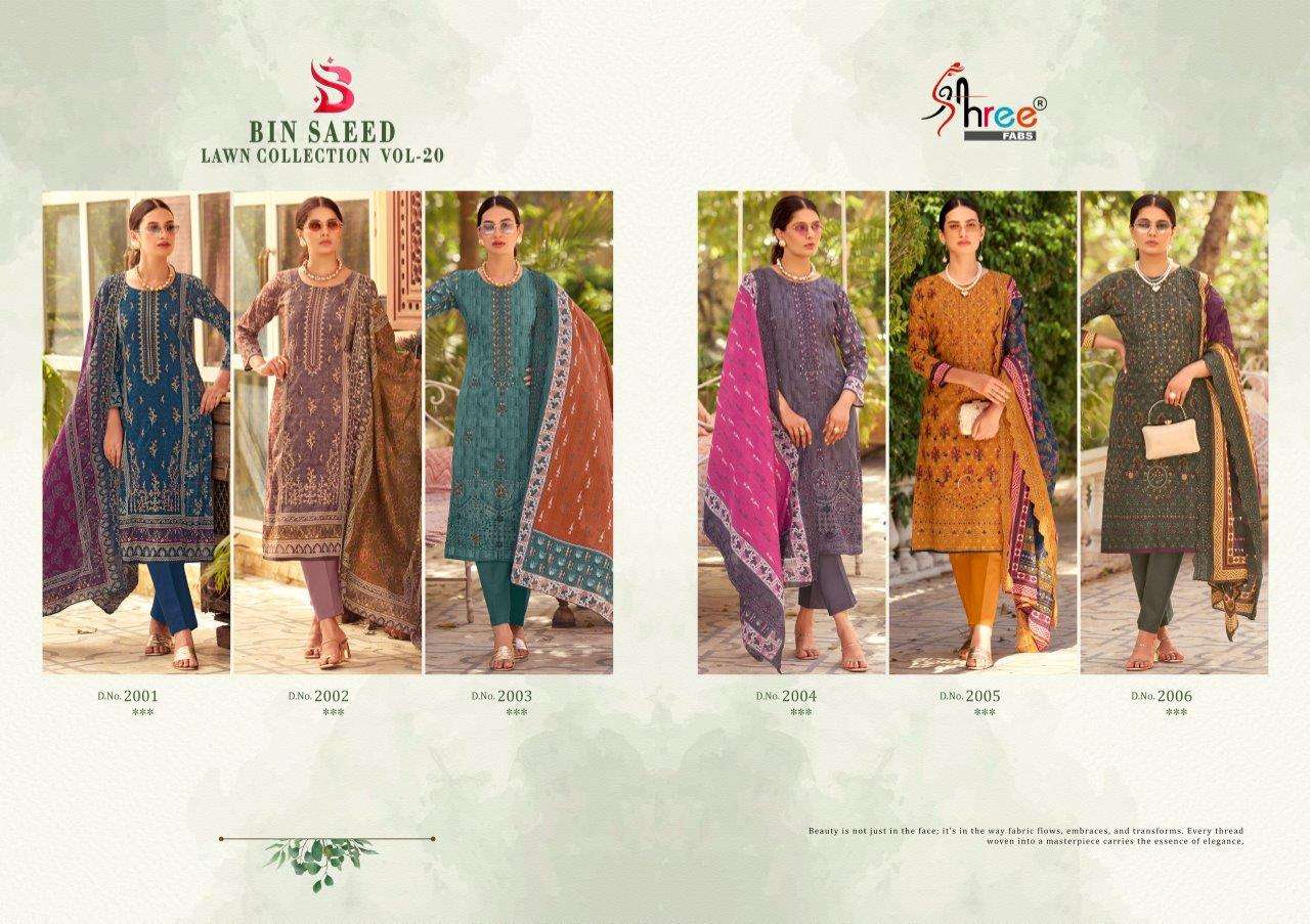 Bin-Saeed-Lawn-Coll-Vol-20-Shree-Fab-Asliwholesale-z-Catalogue