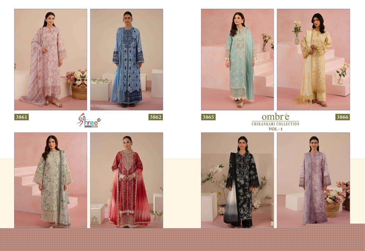 Ombre-Chikankari-Vol-01-Shree-Fab-Asliwholesale-z-Catalogue