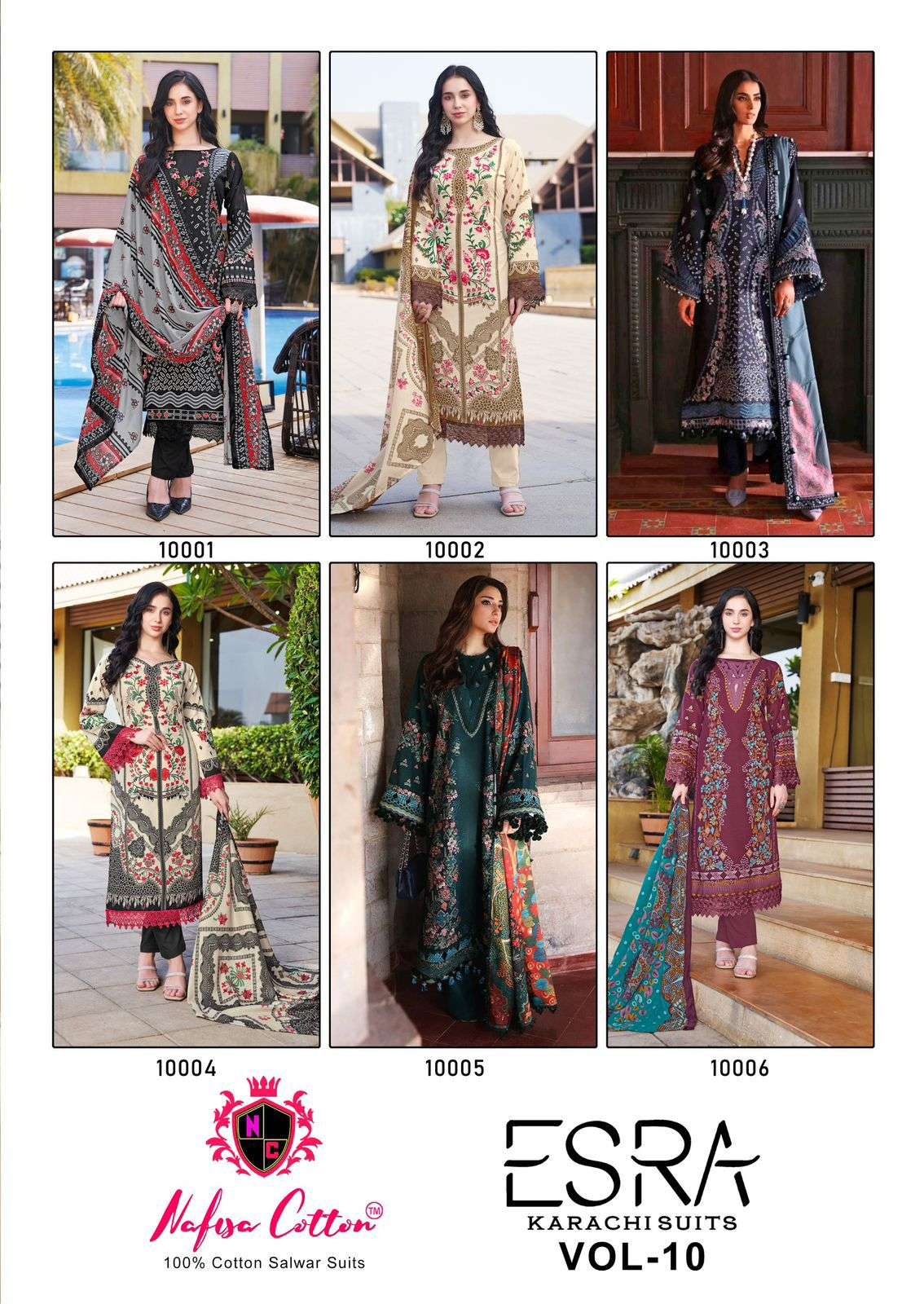 Esra-Karachi-Suit-Vol-10-Nafisha-Cotton-Asliwholesale-z-Catalogue