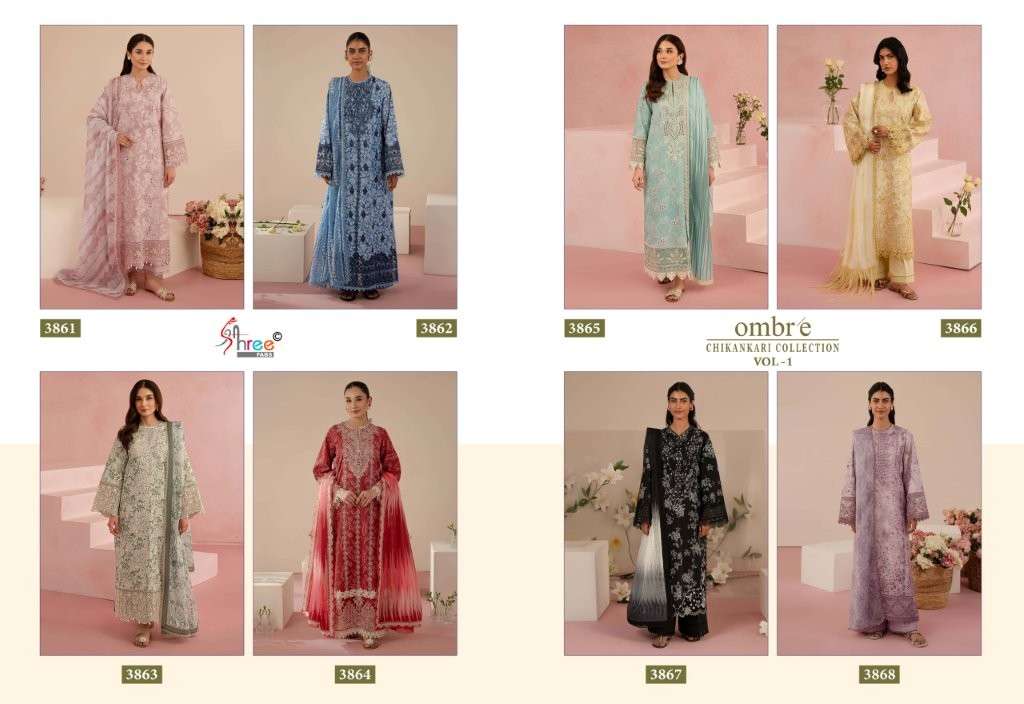 Ombre-Chikankari-Collection-Vol-1-Shree-Fabs-Asliwholesale-z-Catalogue