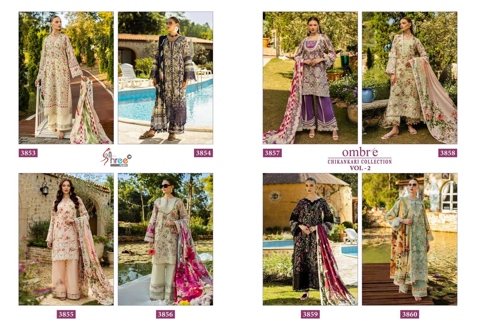 Ombre-Chikankari-Colletion-Vol-2-Shree-Fab-Asliwholesale-z-Catalogue