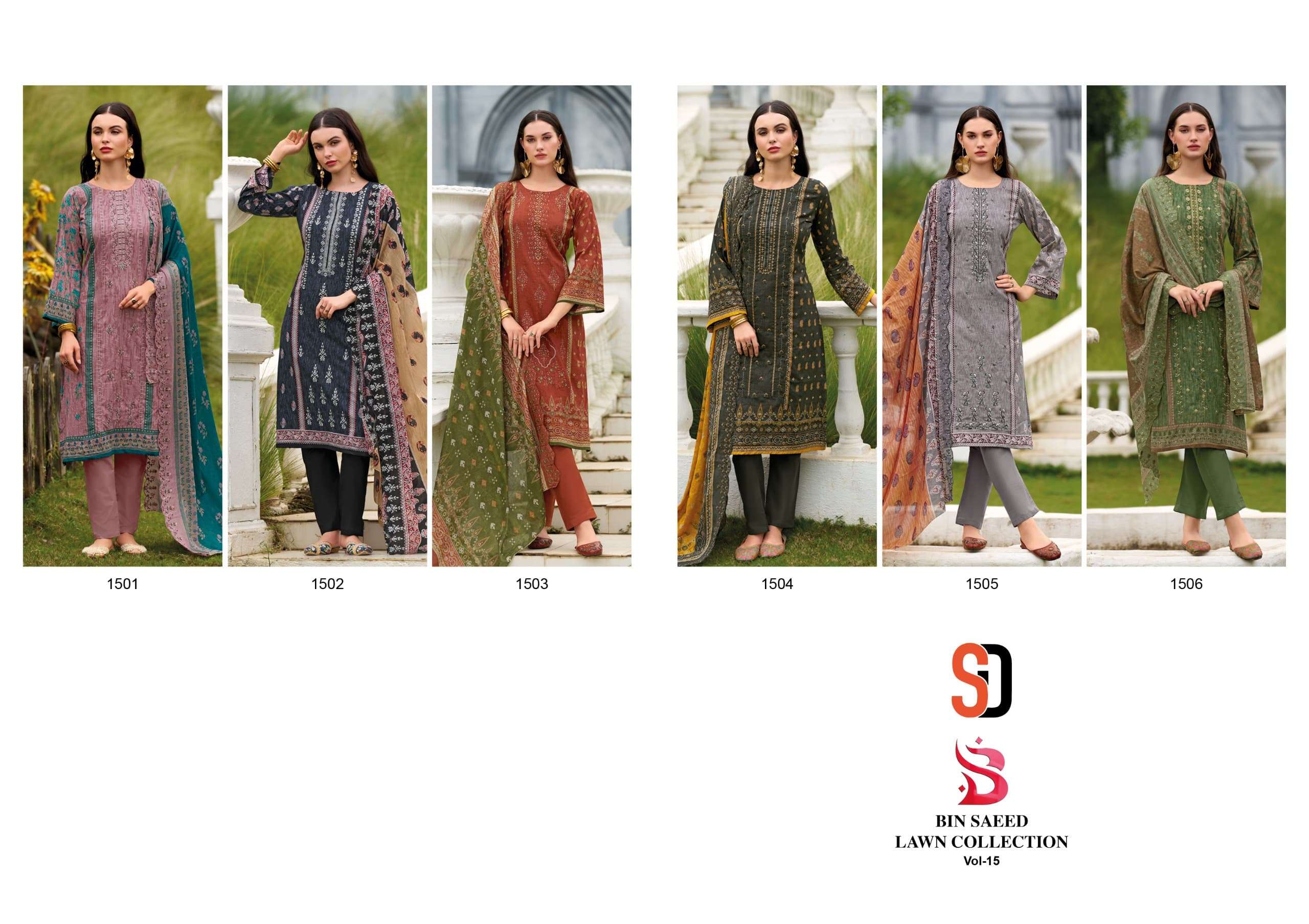 Bin-Saeed-Lawn-Collection-15-Shardhha-Designer-Asliwholesale-z-Catalogue