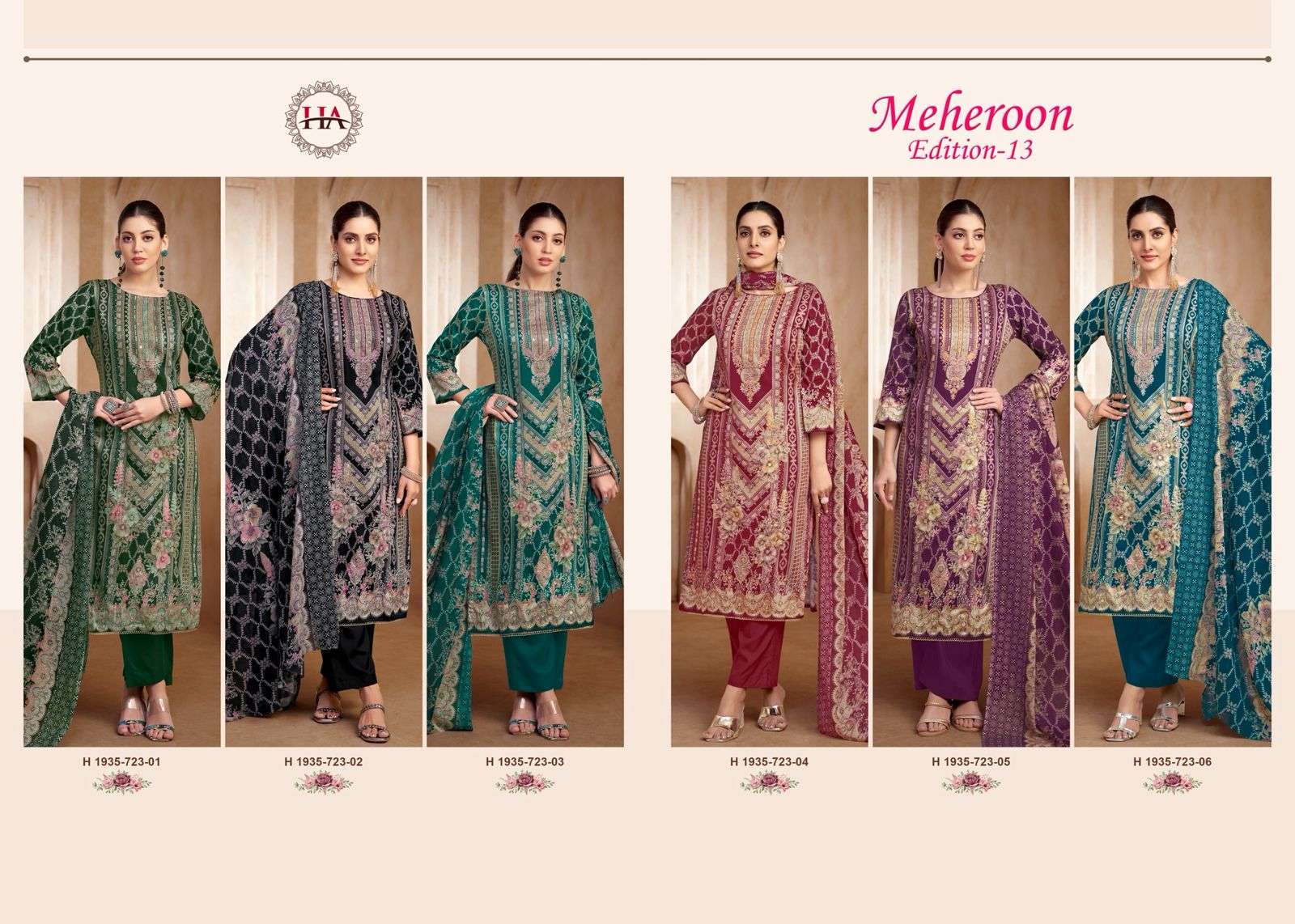 Harshit-fashion-hub-Meheroon-Vol-13-Asliwholesale-z-Catalogue