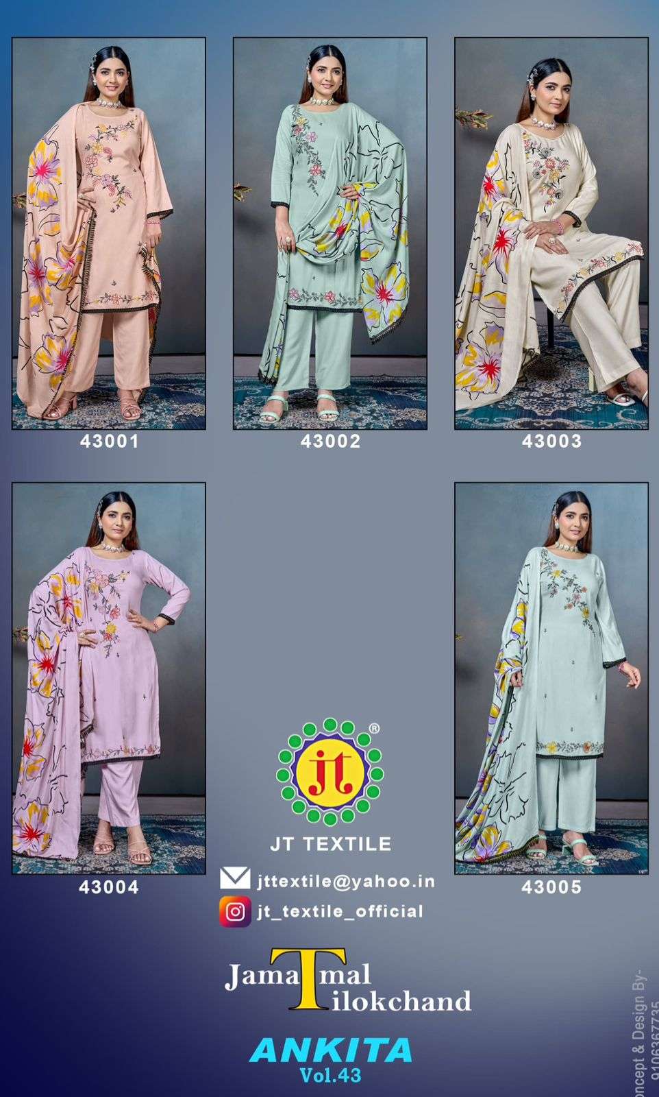 Jt-Textile-Ankita-Vol-43-Asliwholesale-z-Catalogue