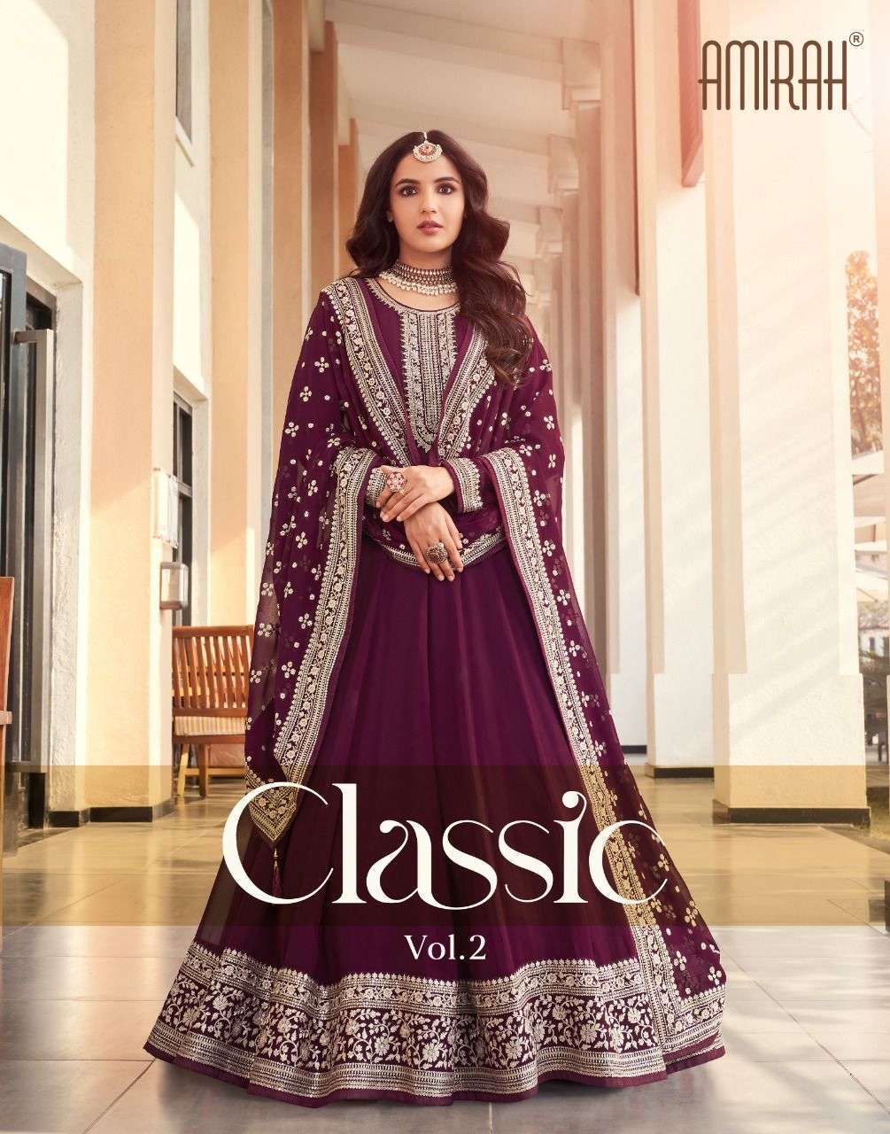 CLASSIC VOL-2 BY AMIRAH 16061 TO 16064 SERIES GEORGETTE WORK ANARKALI DRESSES