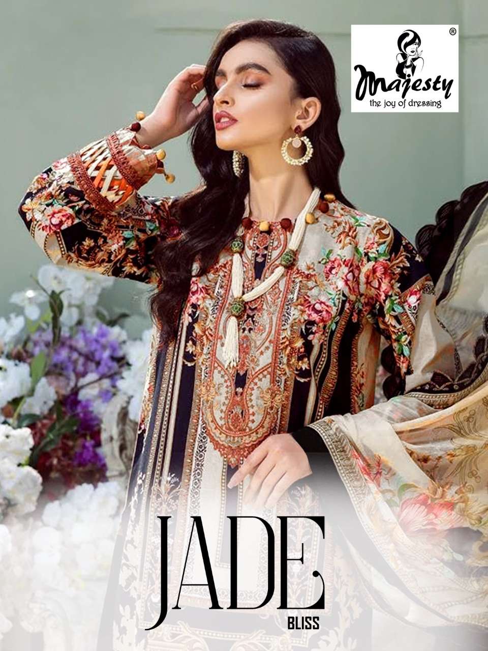 JADE BLISS BY MAJESTY 1001 TO 1006 SERIES COTTON WORK PAKISTANI DRESSES