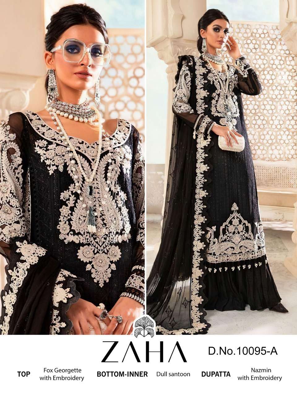 ZAHA 10095 HITS BY ZAHA GEORGETTE EMBROIDERY PAKISTANI DRESSES