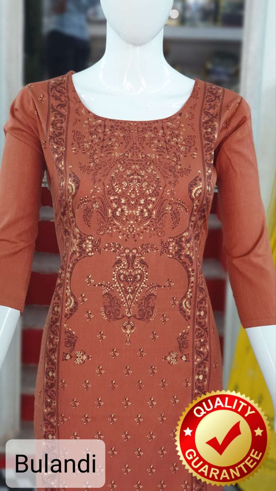 BULANDI BY FF SMOOTH COTTON EMBROIDERY KURTIS