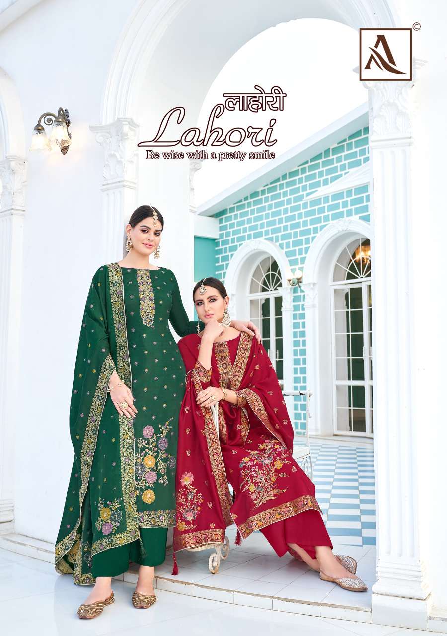 LAHORI BY ALOK SUIT 1150-001 TO 1150-005 SERIES JACQUARD HANDWORK DRESSES