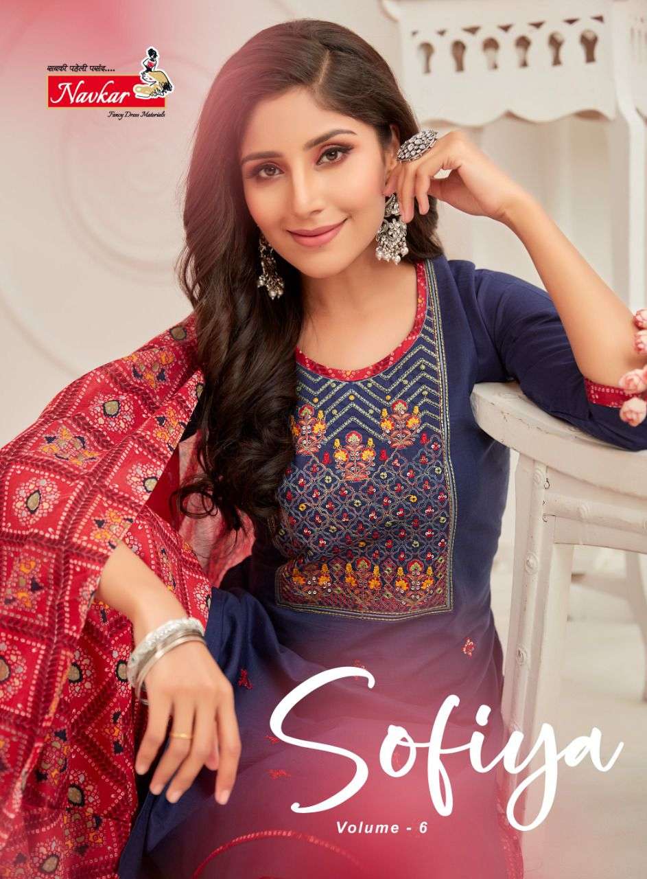 SOFIYA VO-6 BY NAVKAR 601 TO 610 SERIES COTTON PRINT STITCHED DRESSES