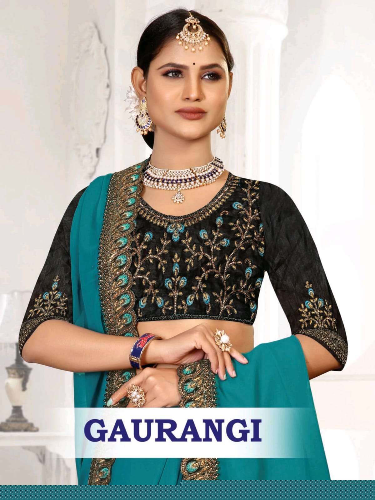 GAURANGI  BY RONISHA FASHION DESIGNER GEORGETTE WORK FANCY SAREES