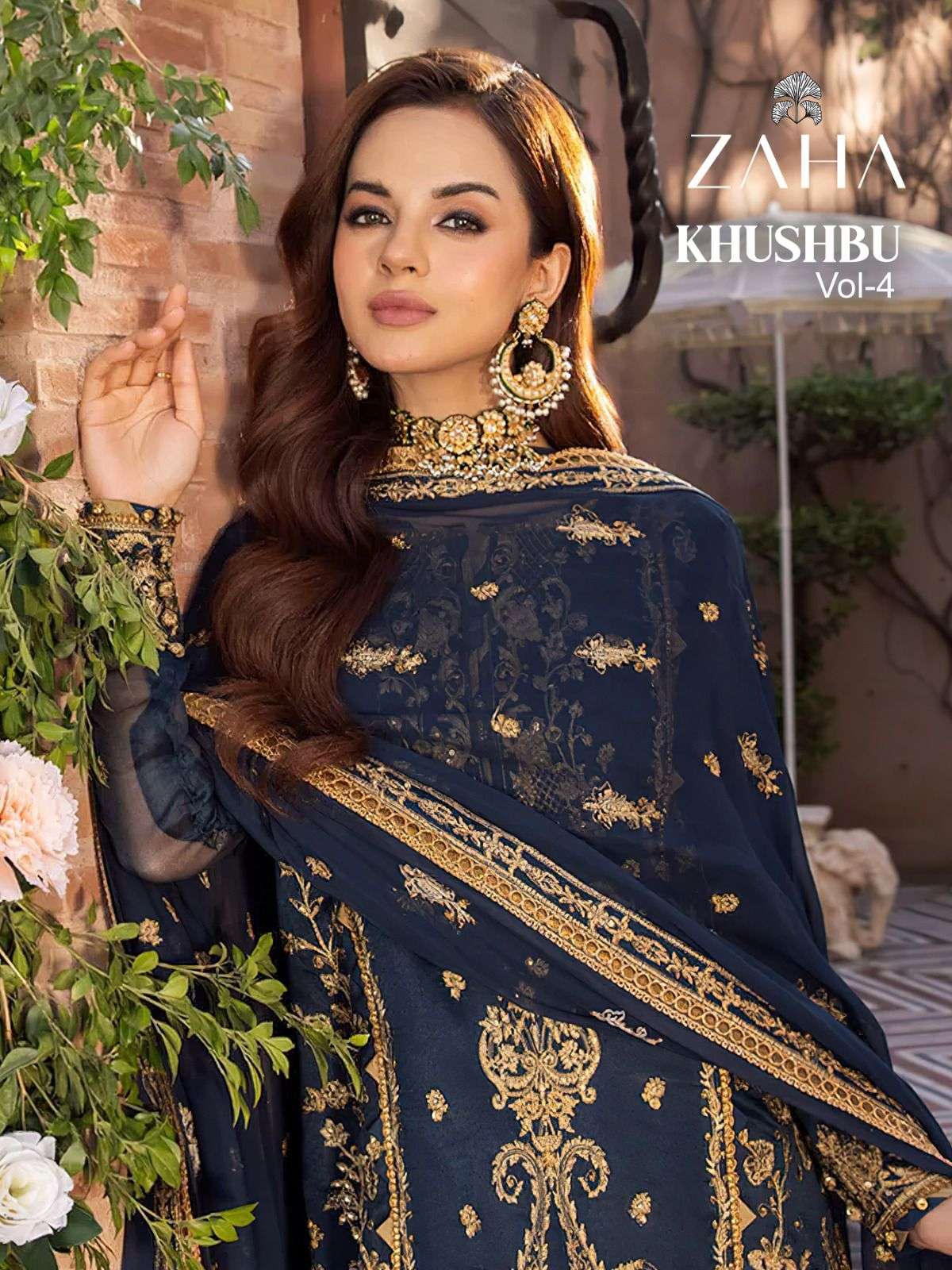 KHUSHBU VOL-4 BY ZAHA 10134 TO 10136 SERIES GEORGETTE PAKISTANI DRESSES