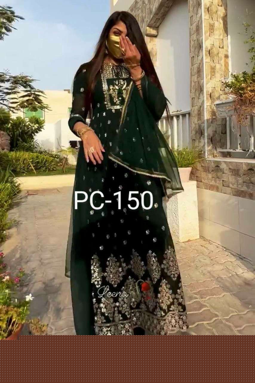 PC-150 HIT DESIGN BY ASLIWHOLESALE DESIGNER GEORGETTE WORK  DRESS