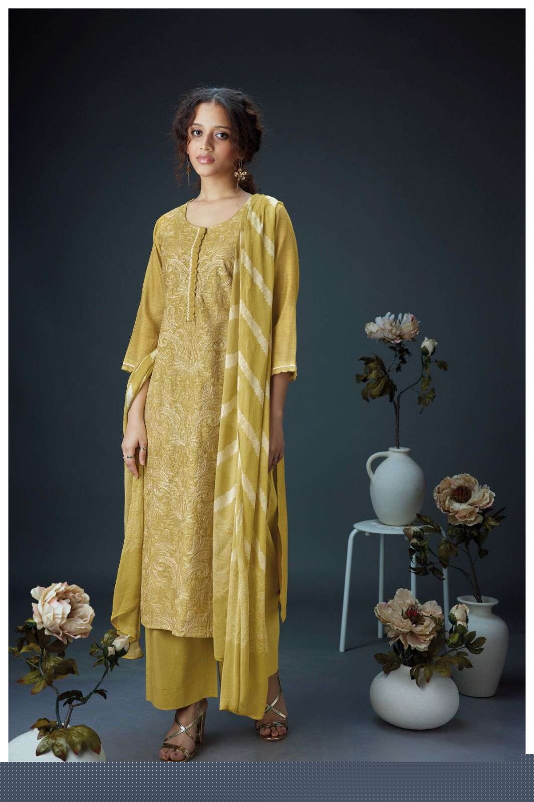 RIDHI BY GANGA FASHIONS 1597-A TO 15897-D SERIES COTTON PRINTED DRESSES