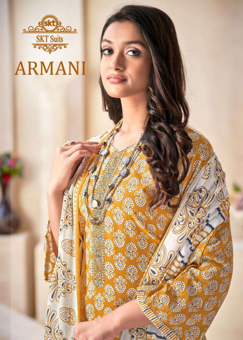 ARMANI BY SKT SUITS 78001 TO 78008 SERIES COTTON PRINT DRESSES