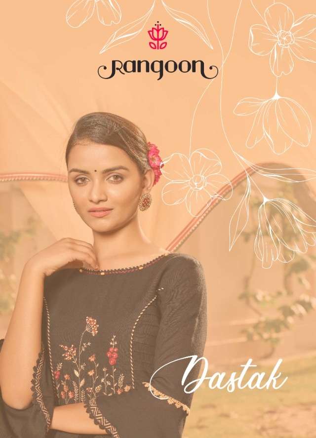 DASTAK BY RANGOON 3681 TO 3684 SERIES RAYON EMBROIDERY STITCHED DRESSES