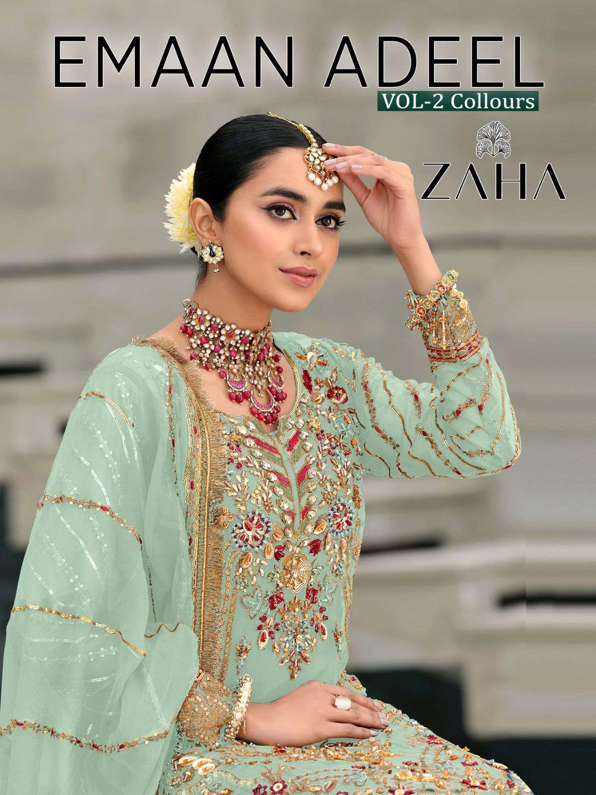 EMAAN ADEEL VOL-2 COLOURS BY ZAHA 10031-F TO 1031-I SERIES GEORGETTE EMBROIDERY DRESSES