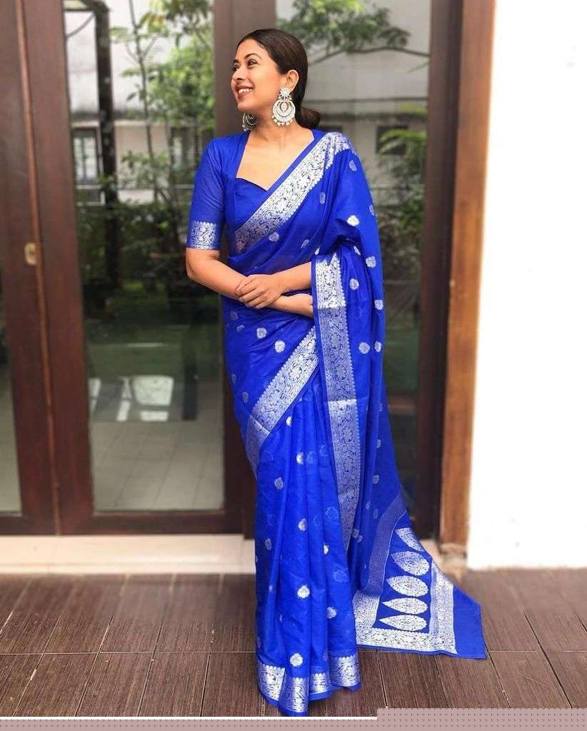 KASTURI BY ASLIWHOLESALE FANCY KANCHIPURAM SILK DESIGNER SAREE