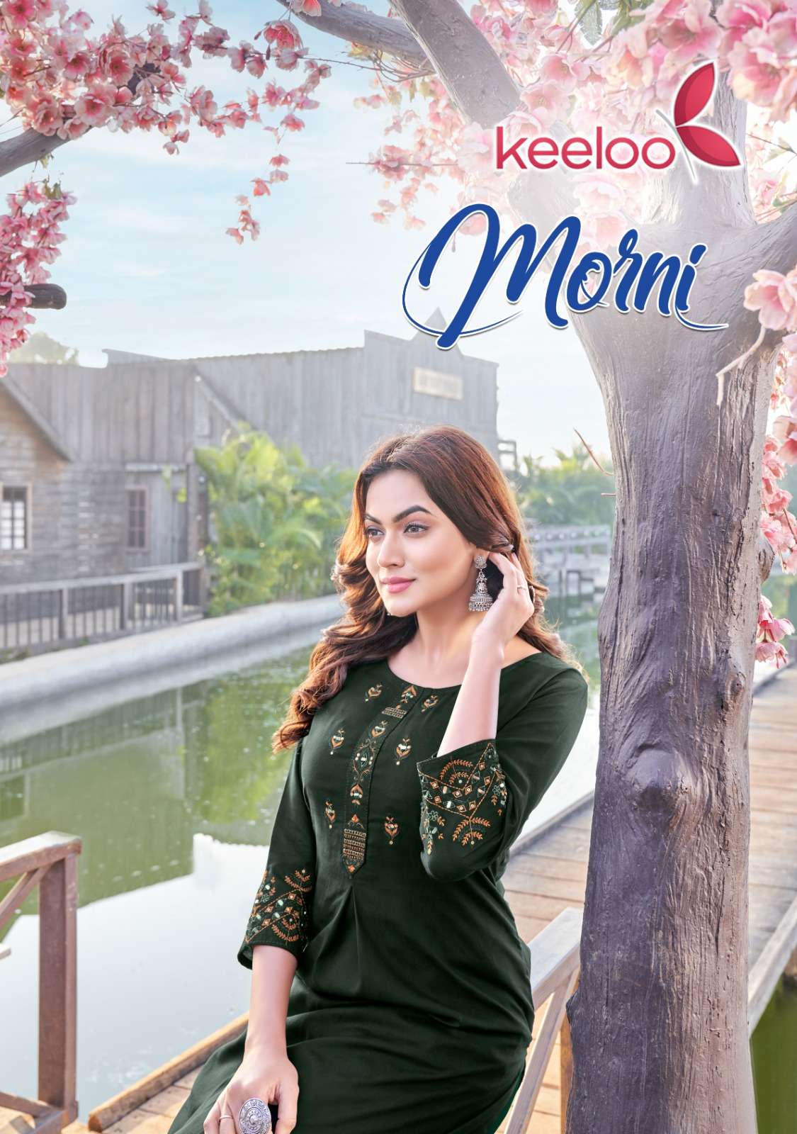 KEELOO MORNI VOL-1 BY KOODEE 1001 TO 1006 SERIES RAYON EMBROIDERY KURTIS