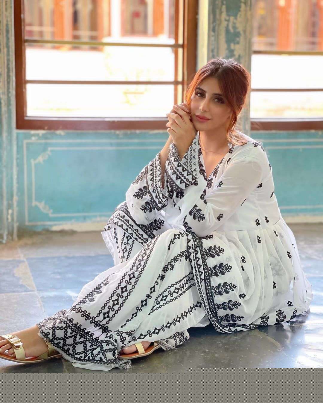 RASHI VOL-2 BY ASLIWHOLESALE DESIGNER FACNY FAUX GEORGETTE SHARARA DRESS
