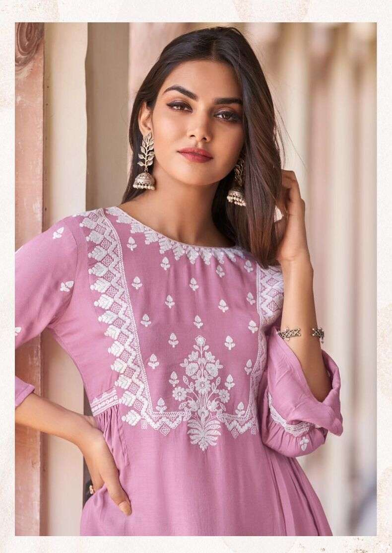 VINTAGE BY VAMIKA NX 901 TO 906 SERIES HEAVY RAYON WORK TOPS WITH PATNS