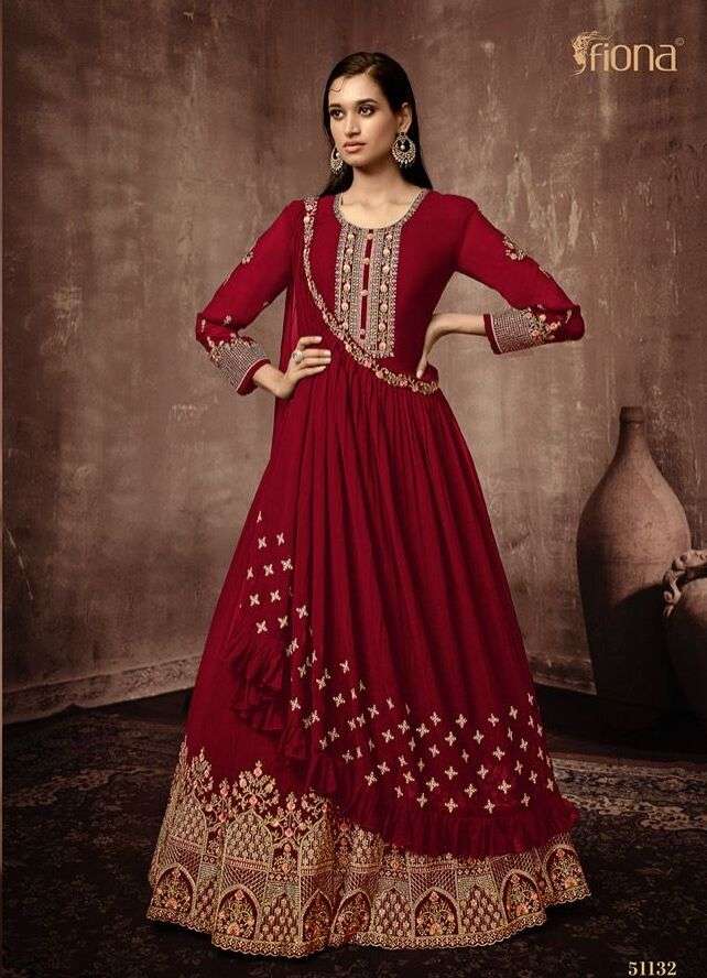 BONJO BY FIONA 51131 TO 51134 SERIES HEAVY GEORGETTE WORK ANARKALI DRESSES