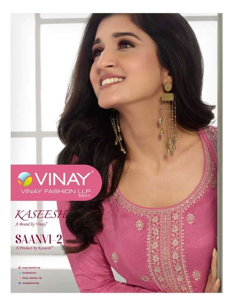 KASEESH SAANVI VOL-2 BY VINAY FASHION 64141 TO 64147 SERIES DOLA JACQUARD DRESSES