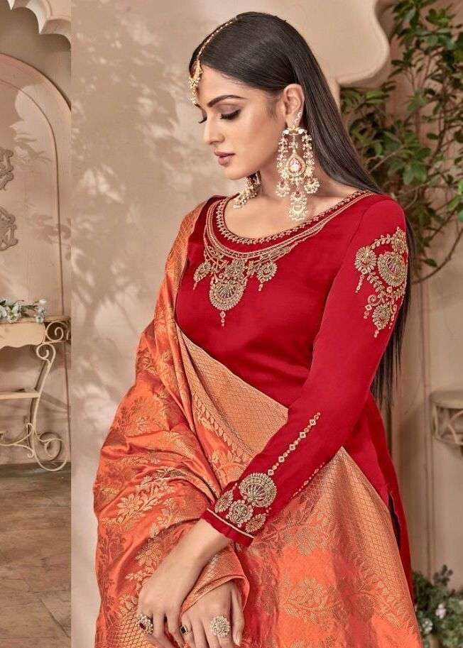 MASKEEN SILK VOL-2 HIT DESIGNS BY MAISHA SATIN GEORGETTE EMBROIDERY DRESSES