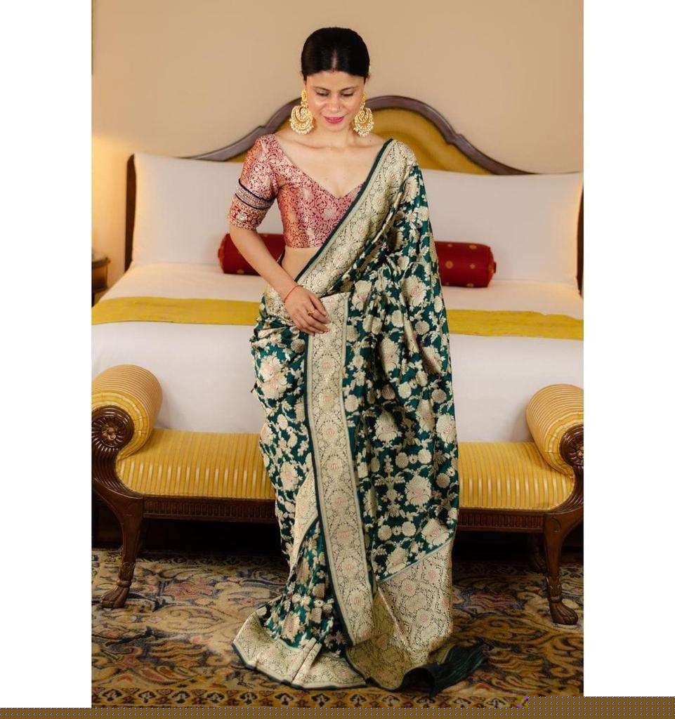 PARAMPARA GREEN BY ASLIWHOLESALE DESIGNER SOFT ZARI SILK SAREES