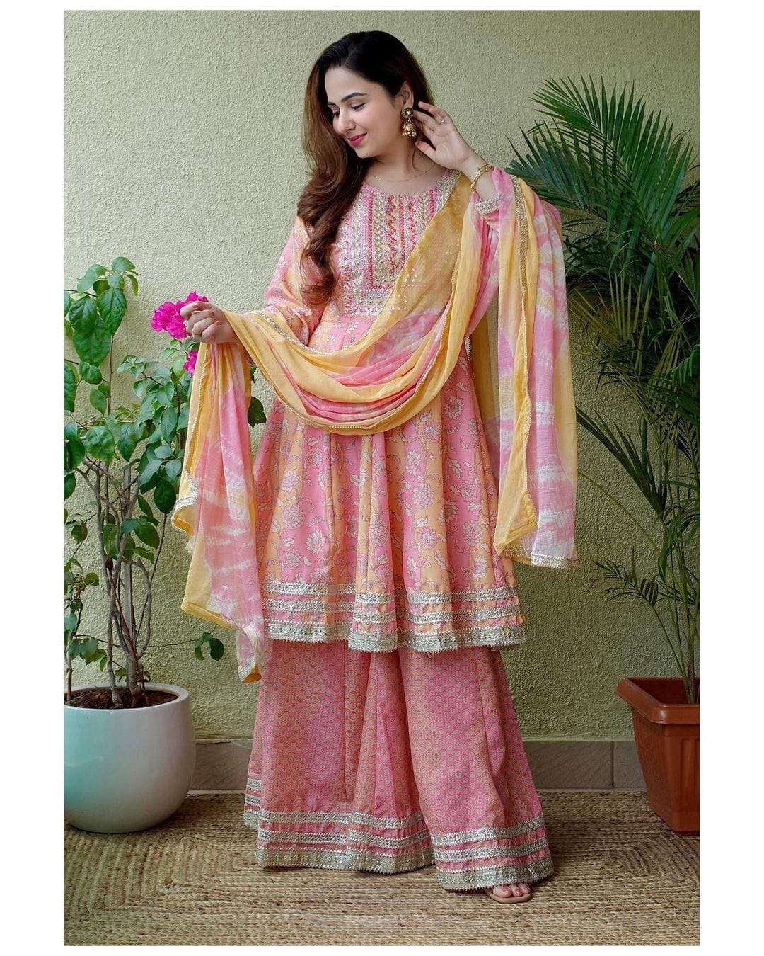 RASHI VOL-22 BY ASLIWHOLESALE DESIGNER FACNY COTTON SHARARA DRESS