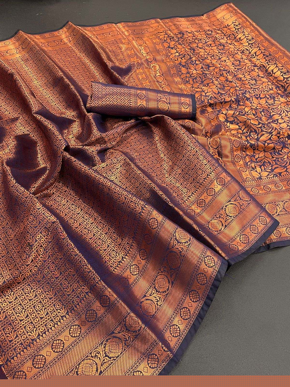 RIYA COPPER-03 BY ASLIWHOLESALE DESIGNER SOFT SILK SAREES