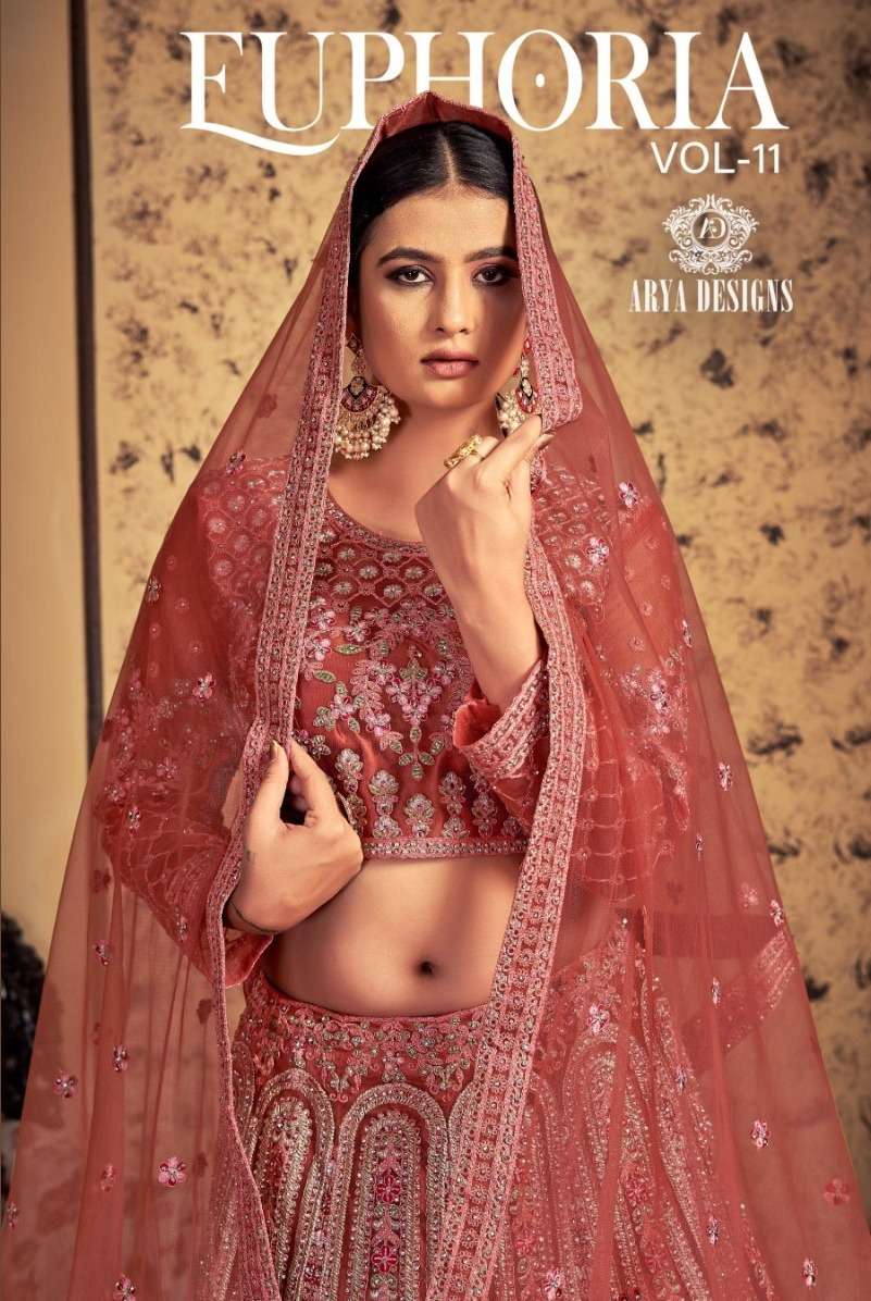 EUPHORIA VOL-11 BY ARYA DESIGNS 67001 TO 67005 SERIES GEORGETTE LEHENGAS