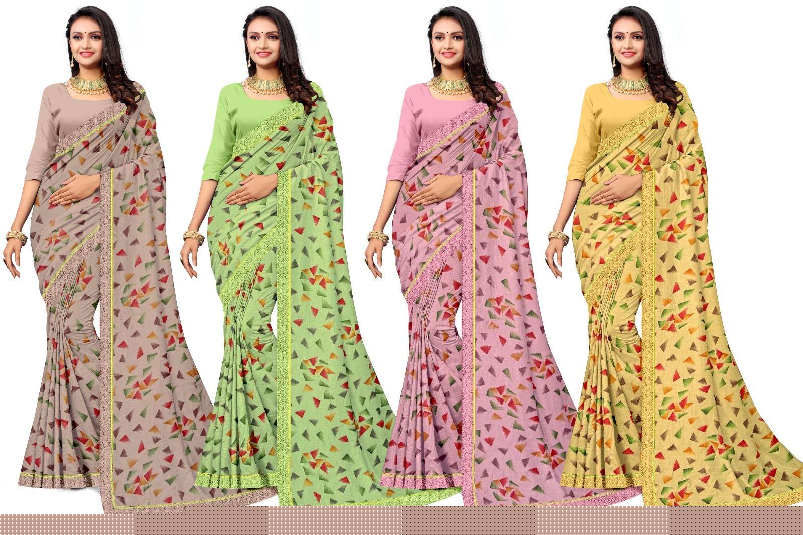 KANAK VOL-15 BY ASLIWHOLESALE FANCY GEORGETTE DESIGNER SAREE