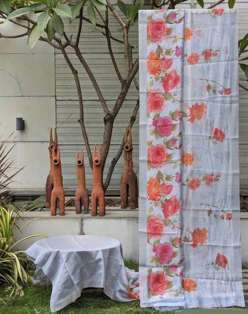 MERAKI VOL-15 BY ASLIWHOLESALE DESIGNER SOFT LINEN SILK SAREES