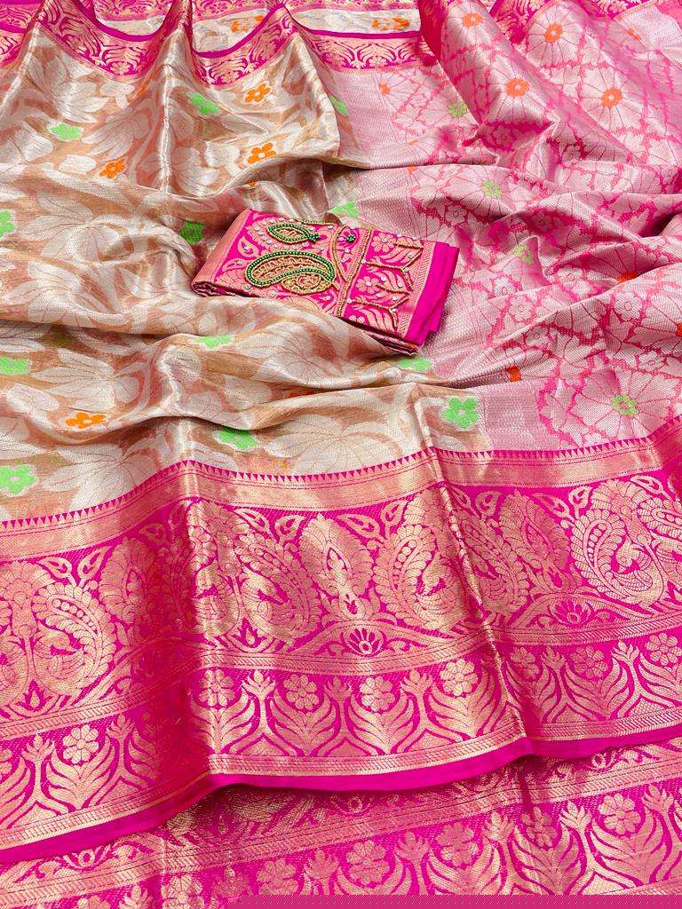 NETRA SILK-4 BY ASLIWHOLESALE DESIGNER TISSUE SOFT SILK SAREES