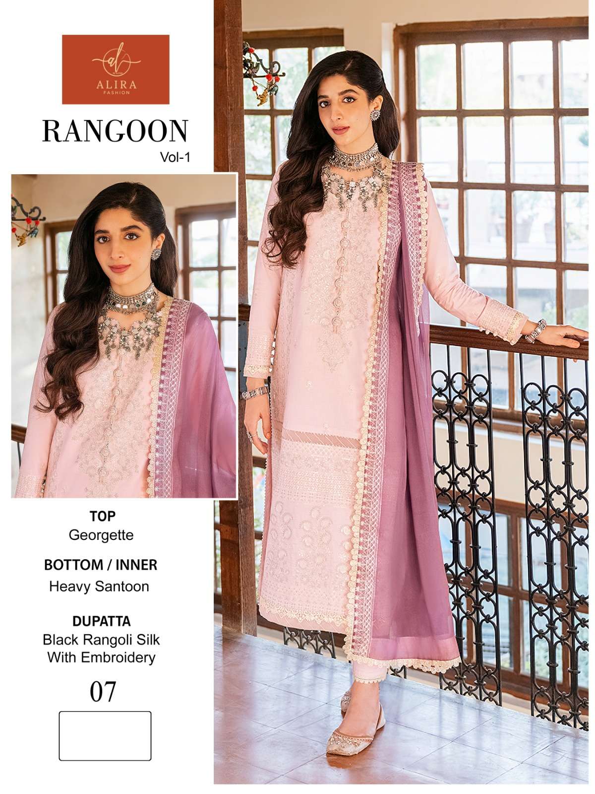 RANGOON VOL-1 BY ALIRA FASHION 07 TO 08 SERIES GEORGETTE PAKISTANI DRESSES