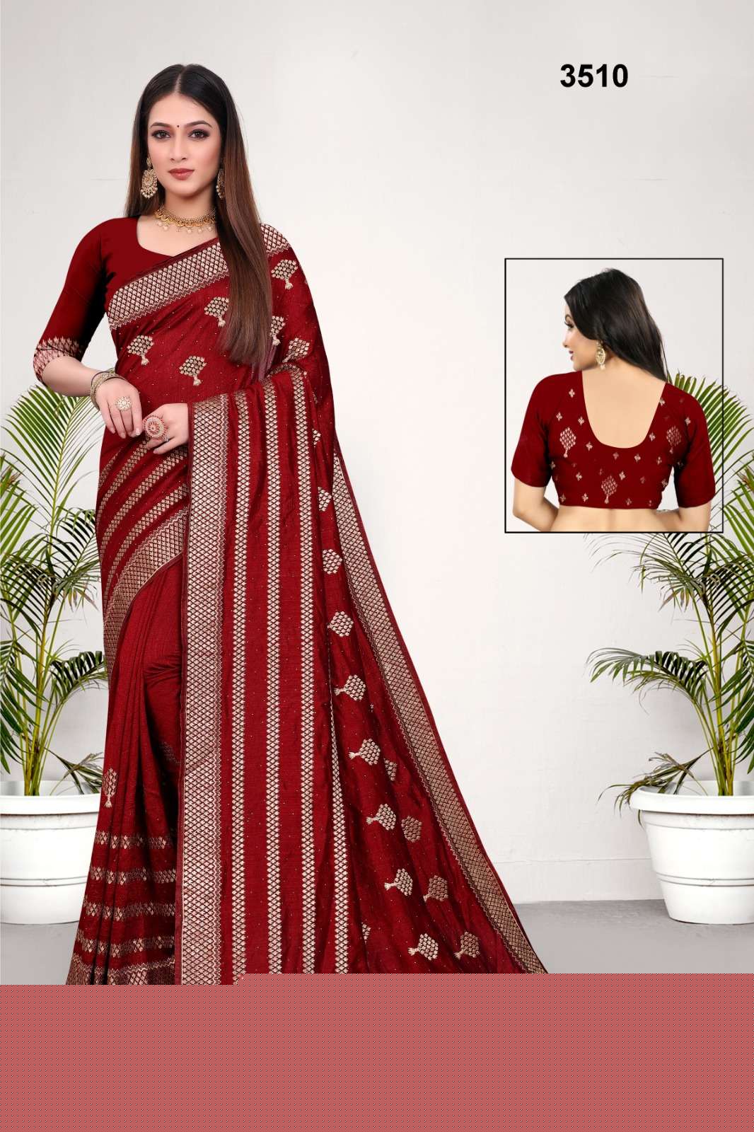 3510 COLOURS BY ASLIWHOLESALE FANCY VICHITRA SILK DESIGNER SAREE