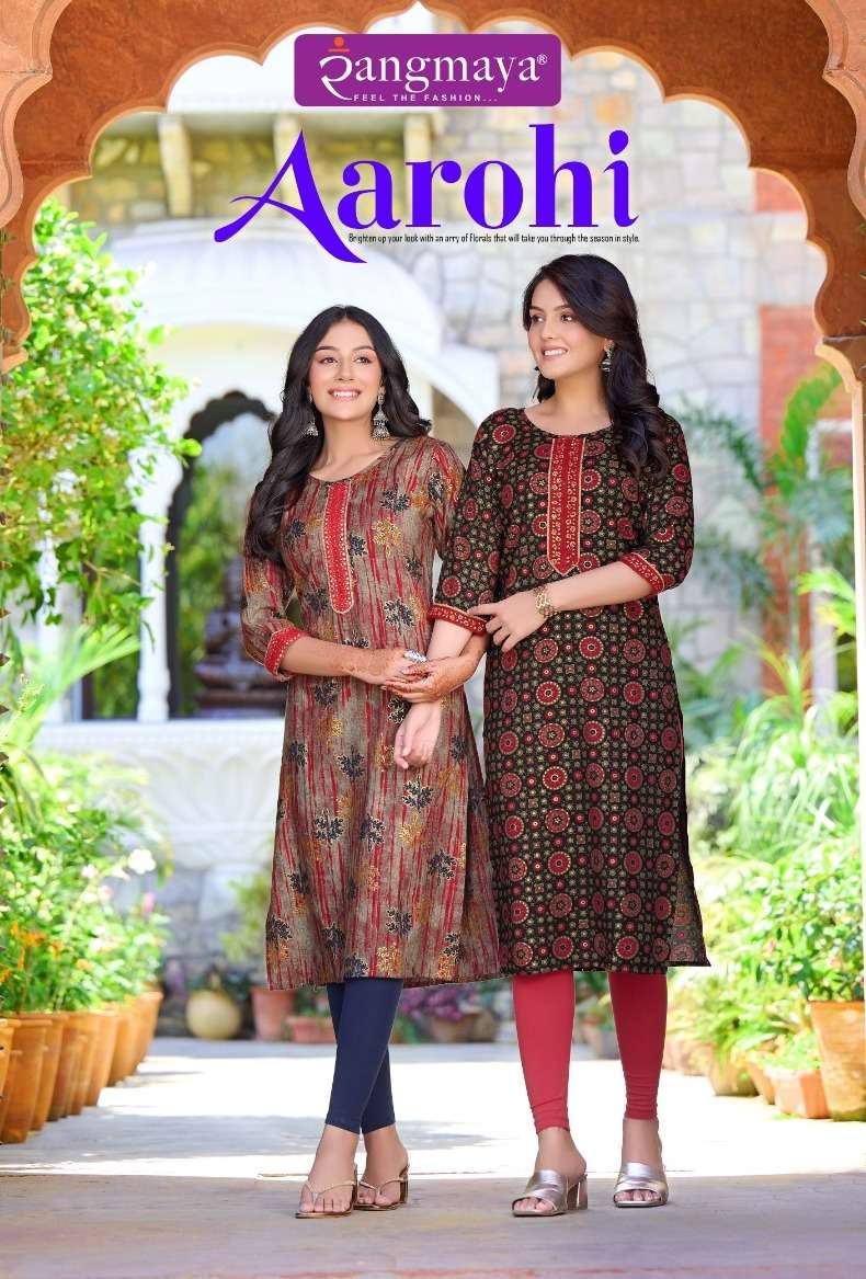 AAROHI BY RANGMAYA 101 TO 108 SERIES CAPSULE PRINT KURTIS