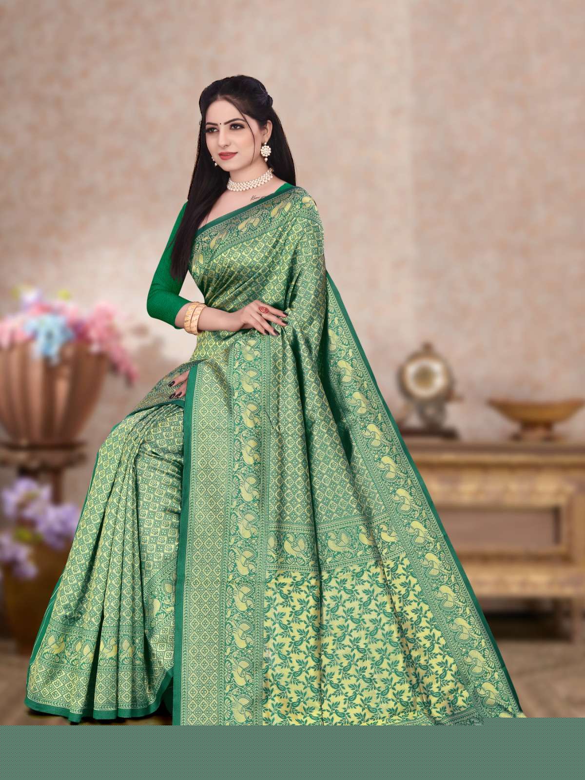 DEVASHREE BY ASLIWHOLESALE FANCY SOFT LITCHI SILK DESIGNER SAREE