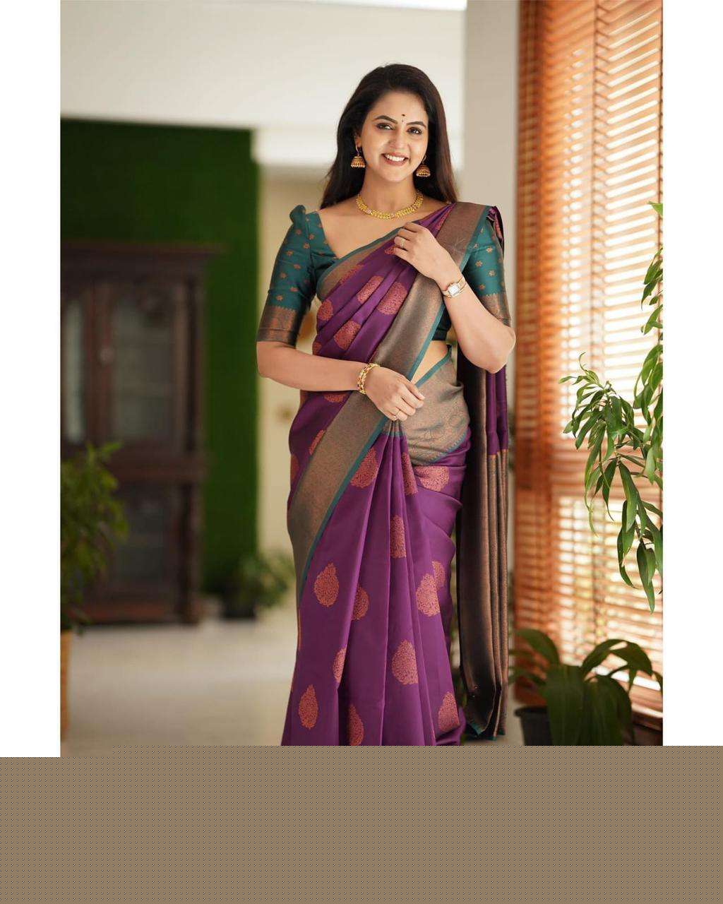 GAYATRI BY ASLIWHOLESALE FANCY SOFT LITCHI SILK DESIGNER SAREE