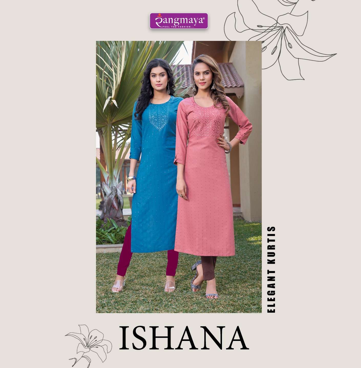 ISHANA BY RANGMAYA 101 TO 108 SERIES BOMBAY IMPORTED KURTIS